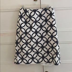 Black and White A-line skirt